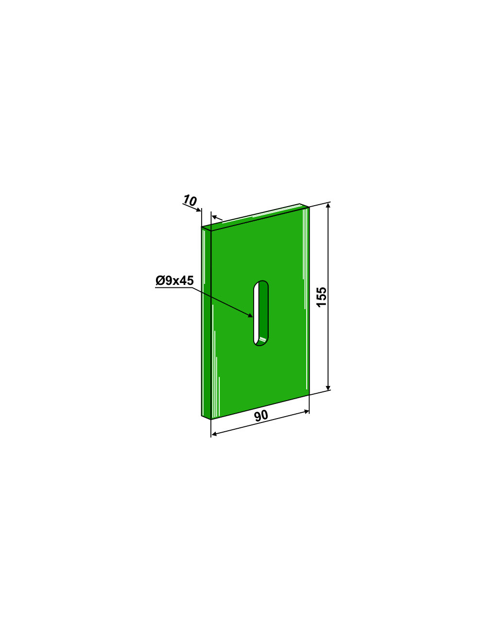 Racloir plastique Greenflex pour rouleaux packer