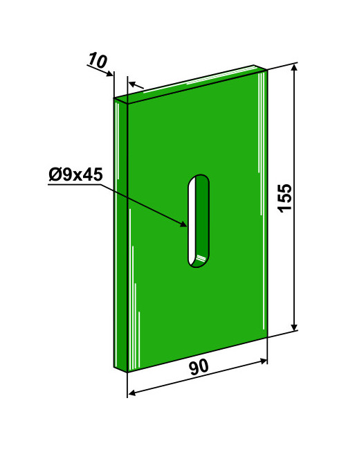 Racloir plastique Greenflex pour rouleaux packer