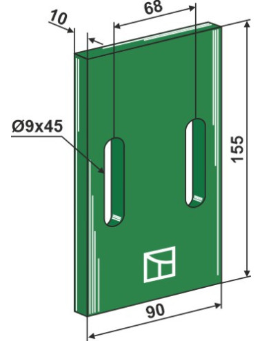Racloir plastique Greenflex pour rouleaux packer