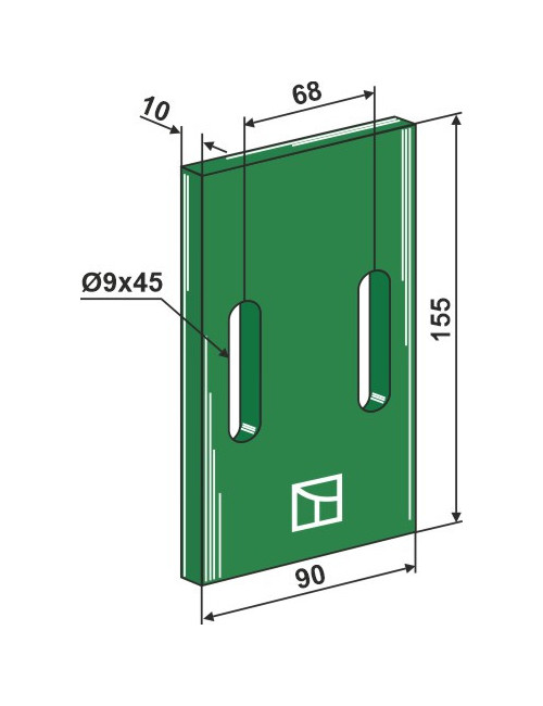 Racloir plastique Greenflex pour rouleaux packer