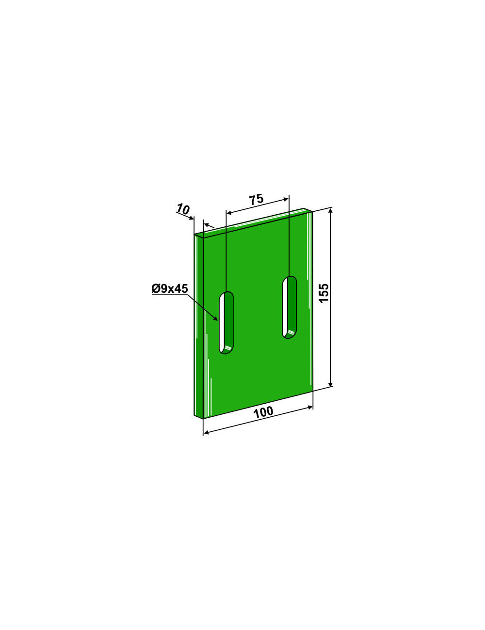 Racloir plastique Greenflex pour rouleaux packer