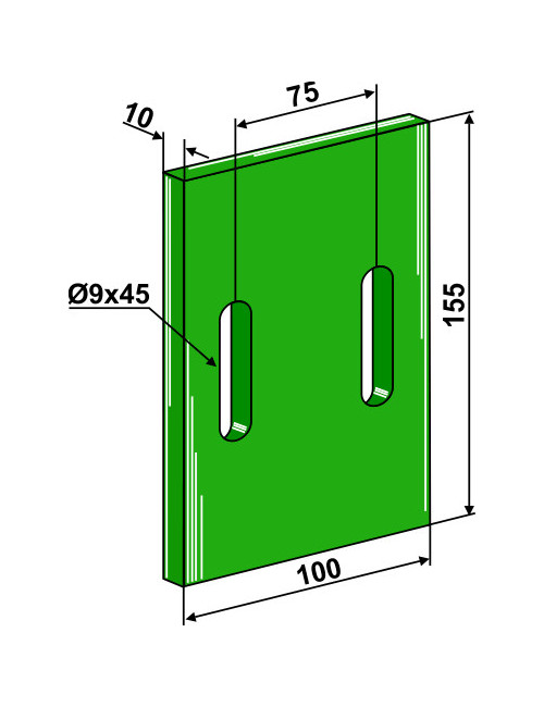 Racloir plastique Greenflex pour rouleaux packer