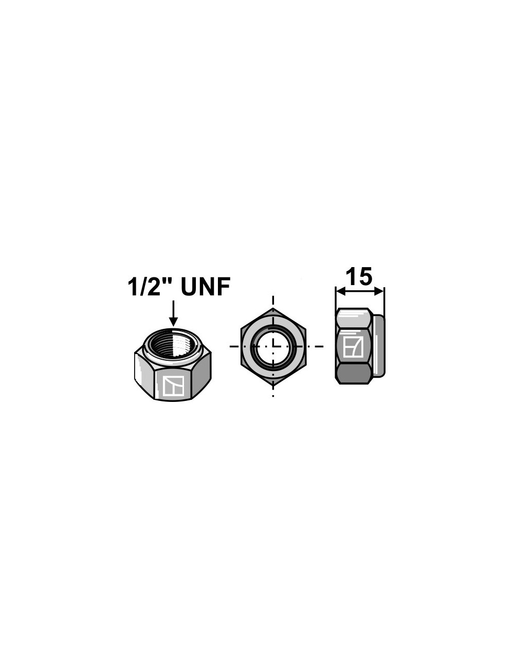 Écrou à freinage interne - 1/2″ UNF