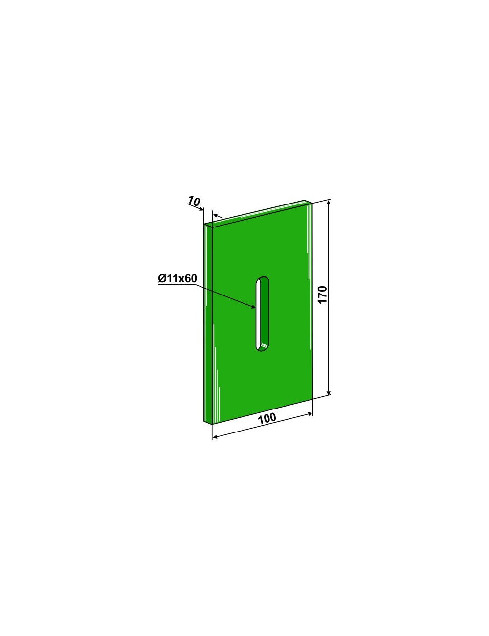 Racloir plastique Greenflex pour rouleaux packer