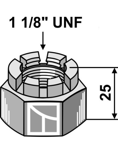 Écrou à créneaux dégages 1...
