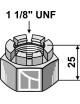 Écrou à créneaux dégages 1 1/8''UNF