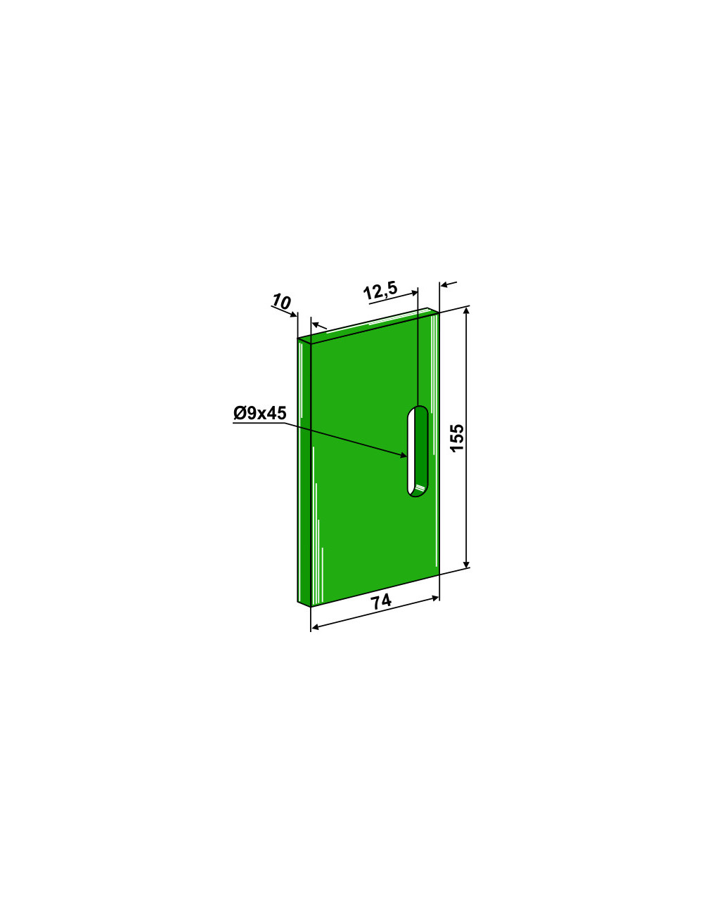 Racloir plastique Greenflex pour rouleaux packer