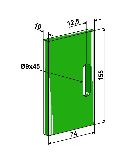 Racloir plastique Greenflex pour rouleaux packer