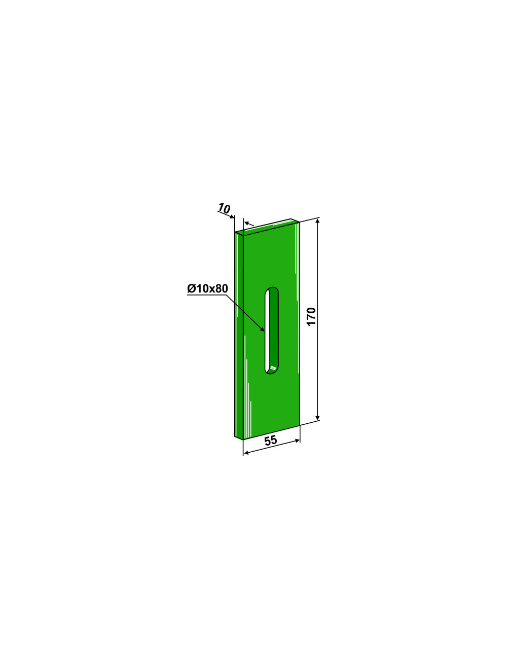 Racloir plastique Greenflex pour rouleaux packer