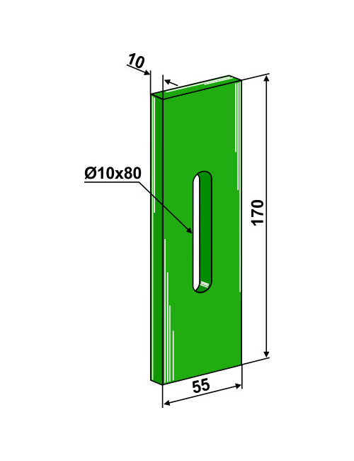 Racloir plastique Greenflex pour rouleaux packer