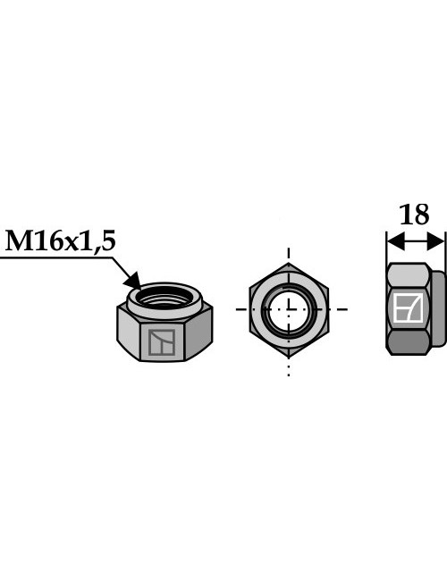 Écrou à freinage interne M16x1,5