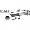 Boulon avec écrou à freinage interne - M10x1,5 - 8.8