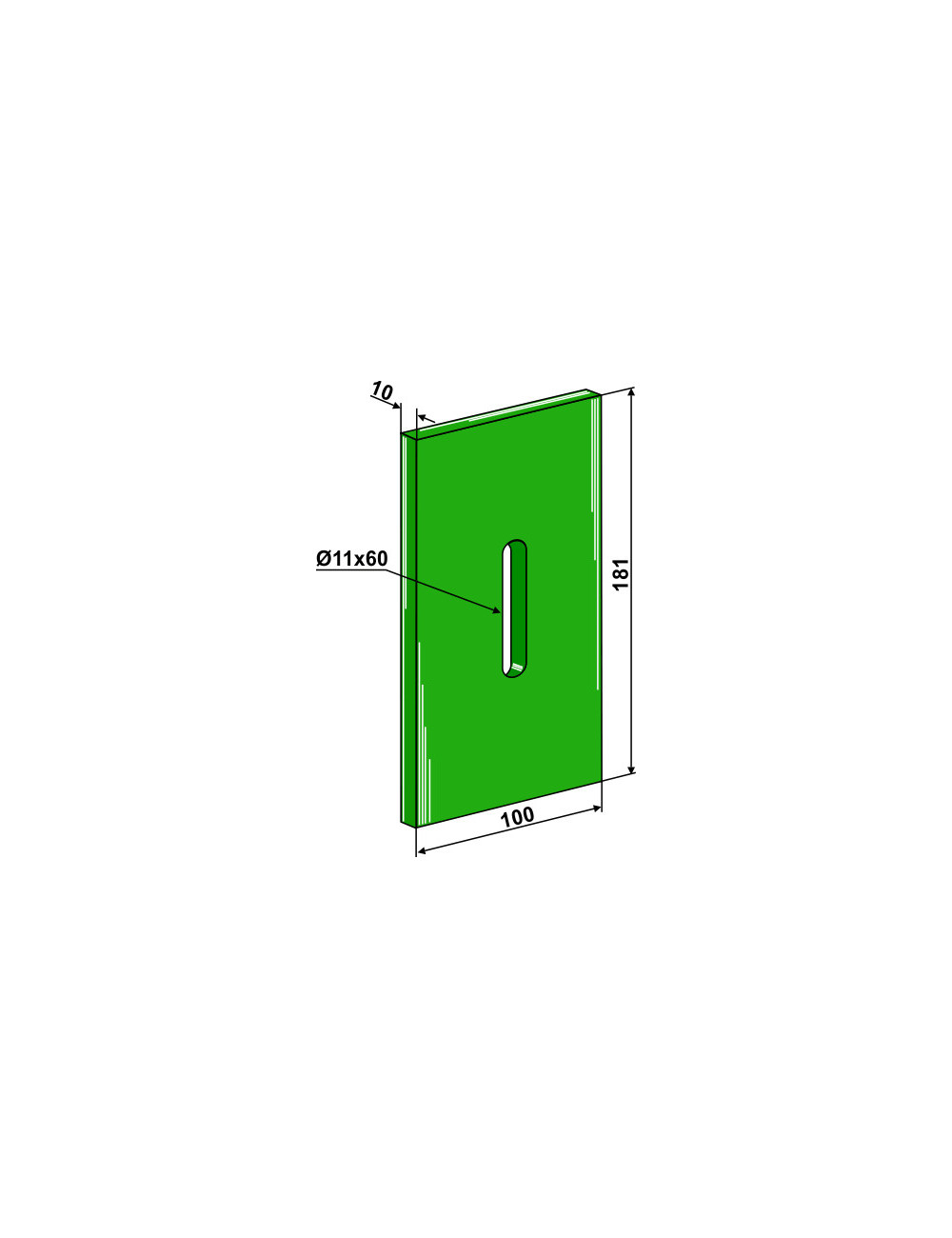 Racloir plastique Greenflex pour rouleaux packer