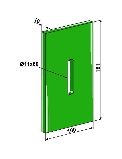 Racloir plastique Greenflex pour rouleaux packer