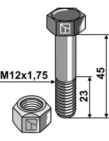 Boulon avec écrou à...