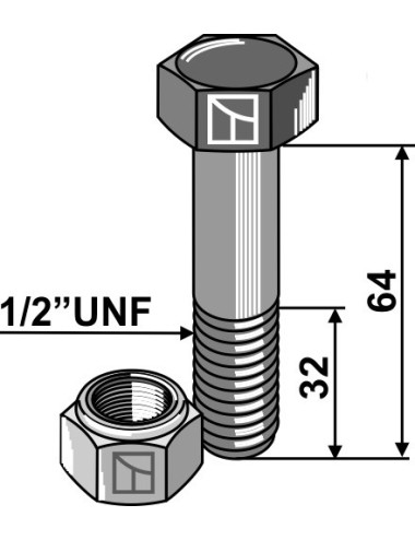 Boulon avec écrou à...
