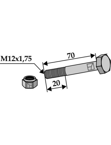 Boulon avec écrou à...