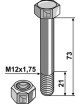 Boulon avec écrou à freinage interne - 10.9