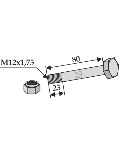 Boulon avec écrou à...