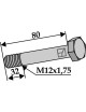 Boulon avec écrou à freinage interne - M12x1,75 - 10.9