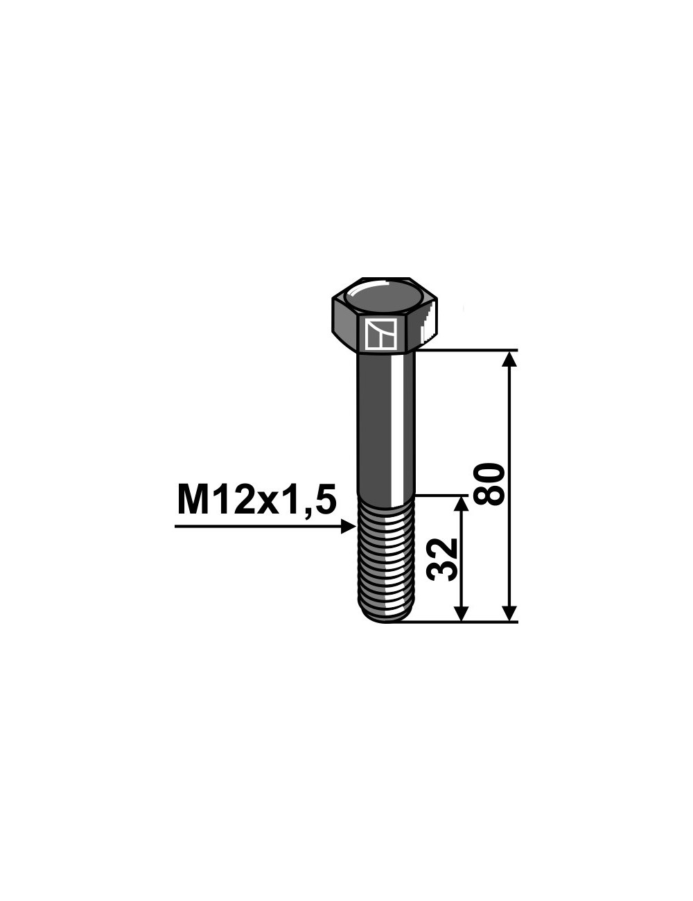 Boulon - M12x1,5 - 10.9