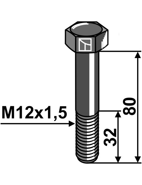 Boulon - M12x1,5 - 10.9