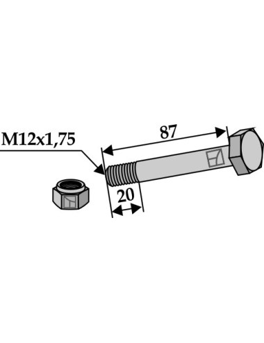 Boulon avec écrou à...
