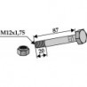 Boulon avec écrou à freinage interne - M12x1,75 - 8.8