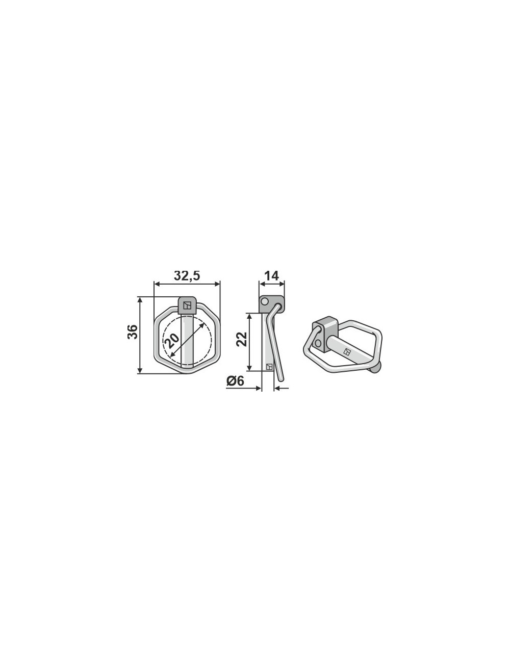 Goupille clip 6.0x21