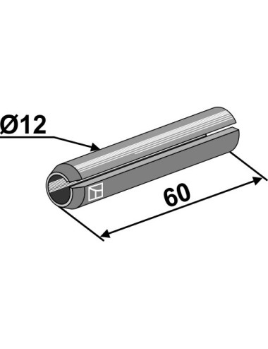 Goupille de serrage - Ø12x60