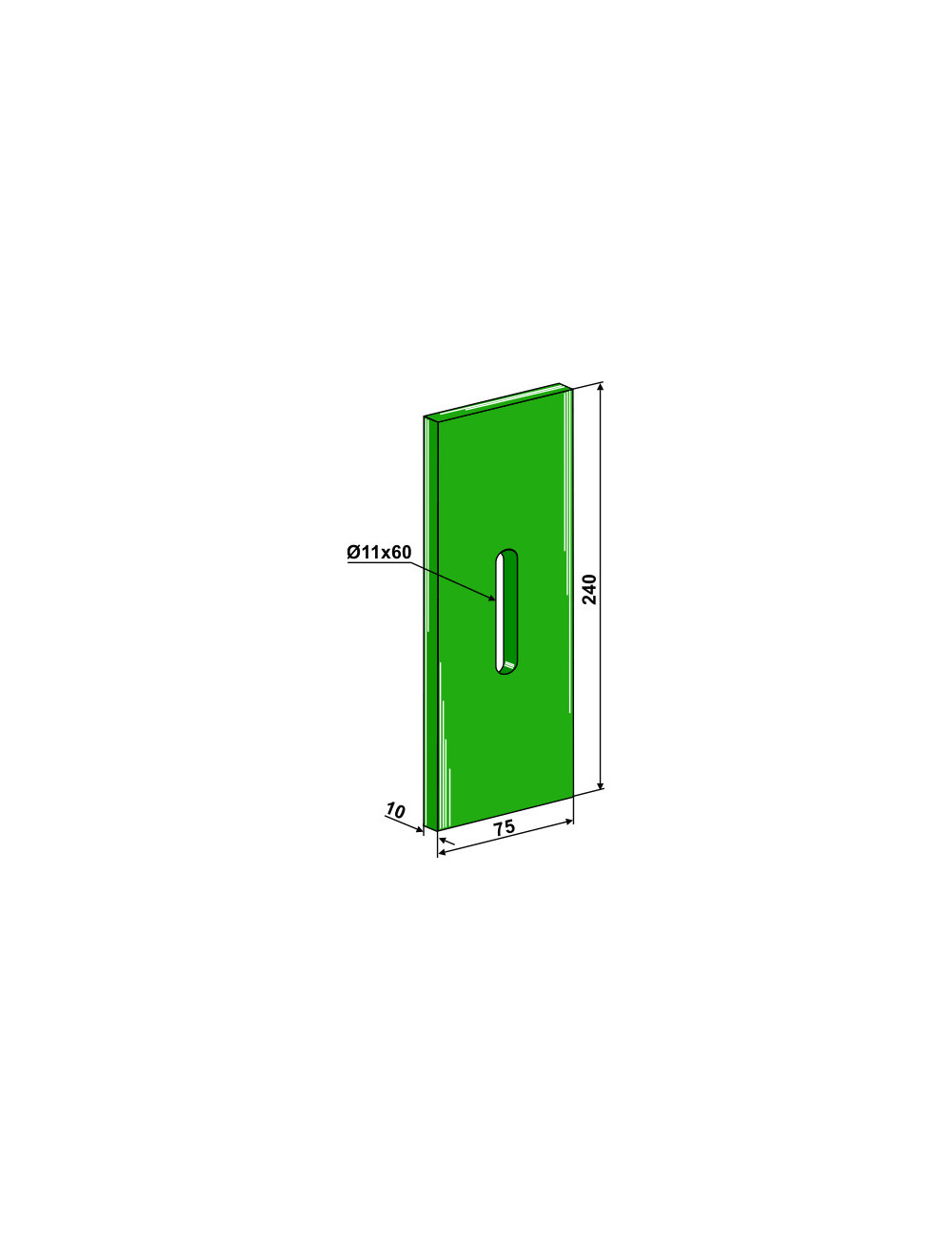 Racloir plastique Greenflex pour rouleaux packer