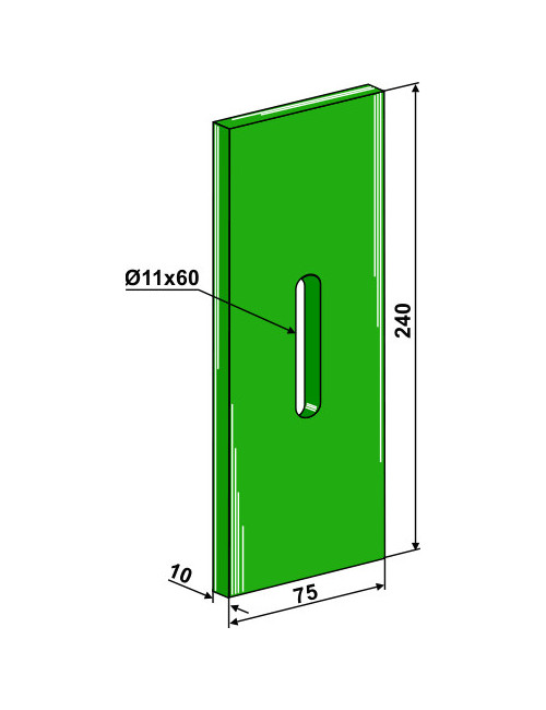 Racloir plastique Greenflex pour rouleaux packer