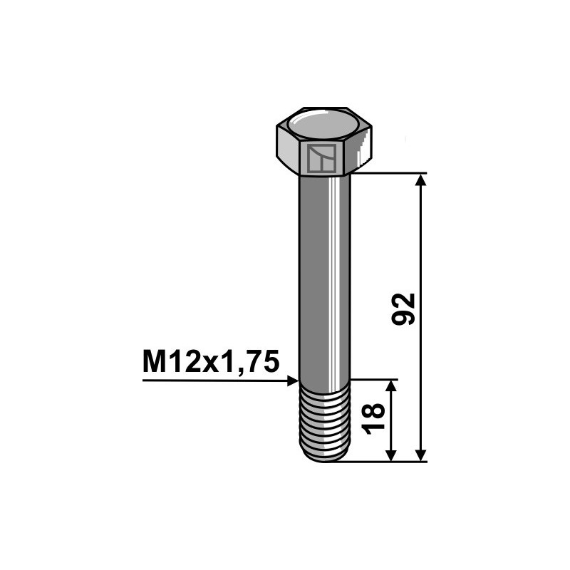 Boulon M12x1,75 - 12.9