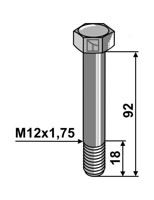 Boulon M12x1,75 - 12.9