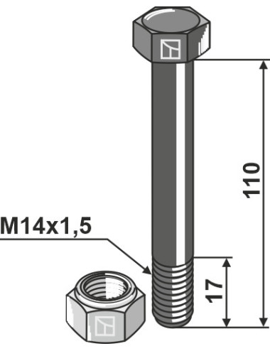 Boulon avec écrou à...