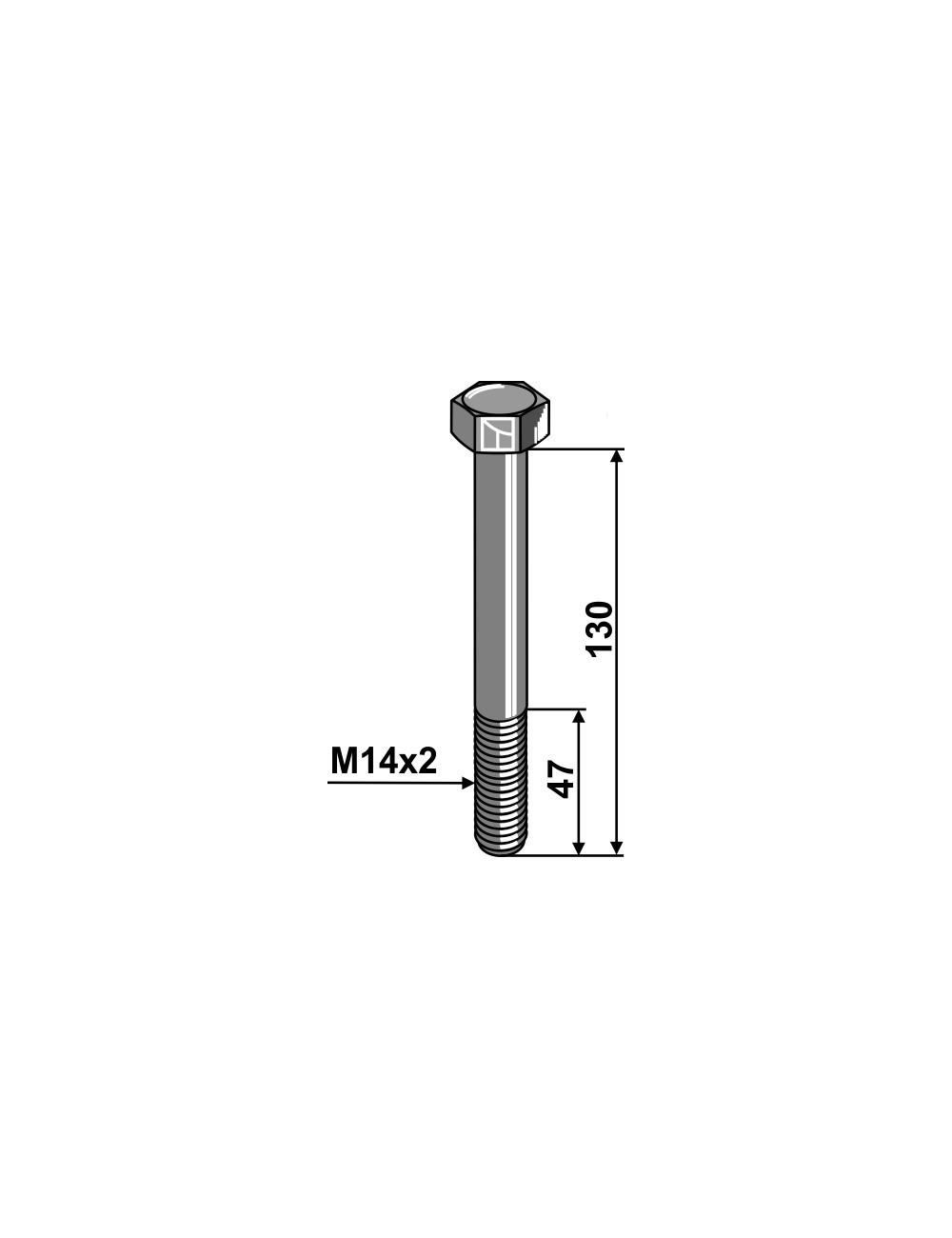 Boulon M14x130 - 10.9