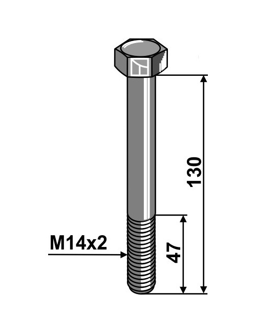 Boulon M14x130 - 10.9