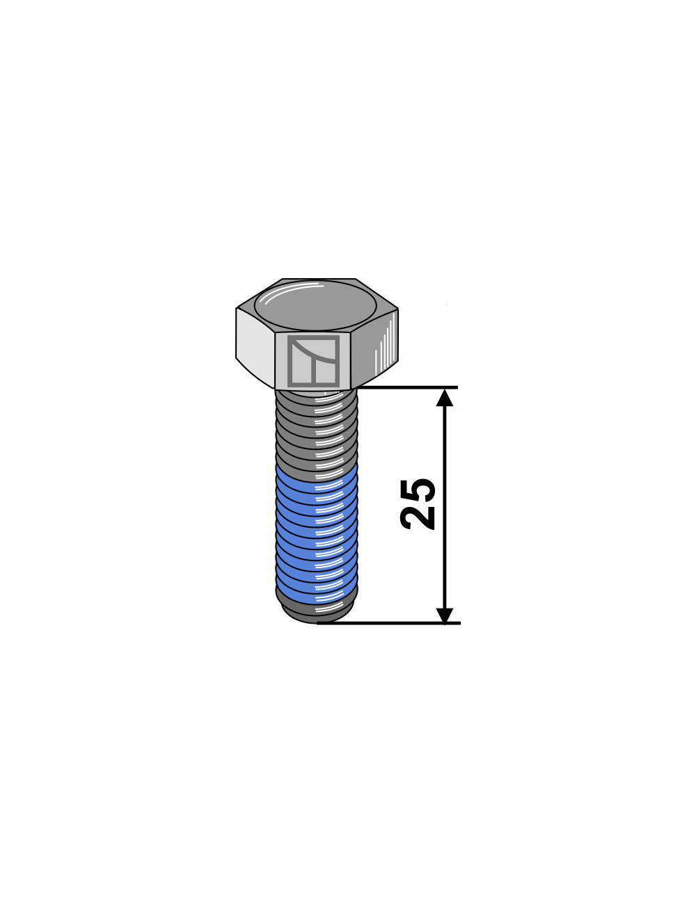 Boulon avec filet à freinage interne