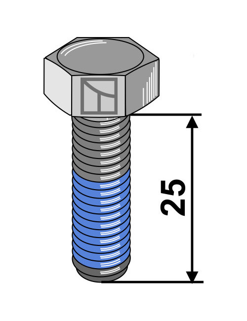 Boulon avec filet à freinage interne