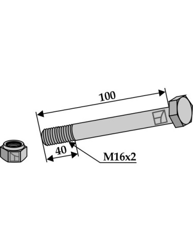 Boulon avec écrou à...