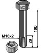 Boulon avec écrou à freinage interne - M16 x 2 - 10.9