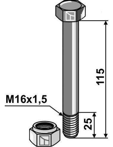 Boulon avec écrou à...