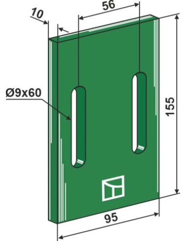 Racloir plastique Greenflex pour rouleaux packer