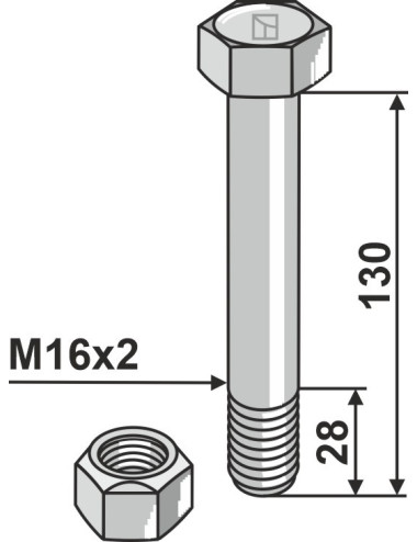 Boulon avec écrou à...
