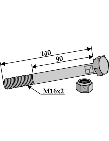 Boulon avec écrou à...