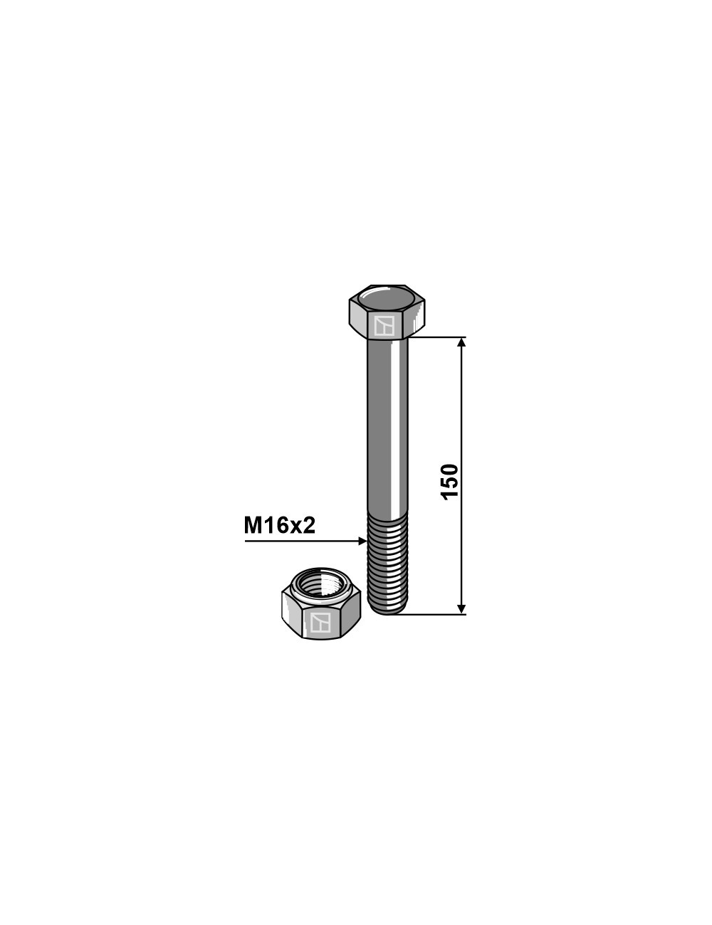 Boulon M16x150 - 10.9