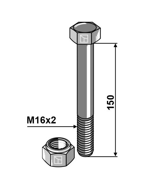 Boulon M16x150 - 10.9