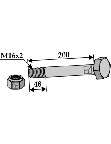 Boulon avec écrou à...