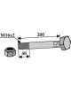 Boulon avec écrou à freinage interne - M16 x 2 - 8.8