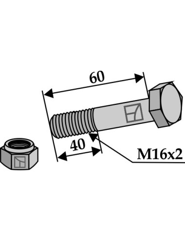 Boulon avec écrou à...